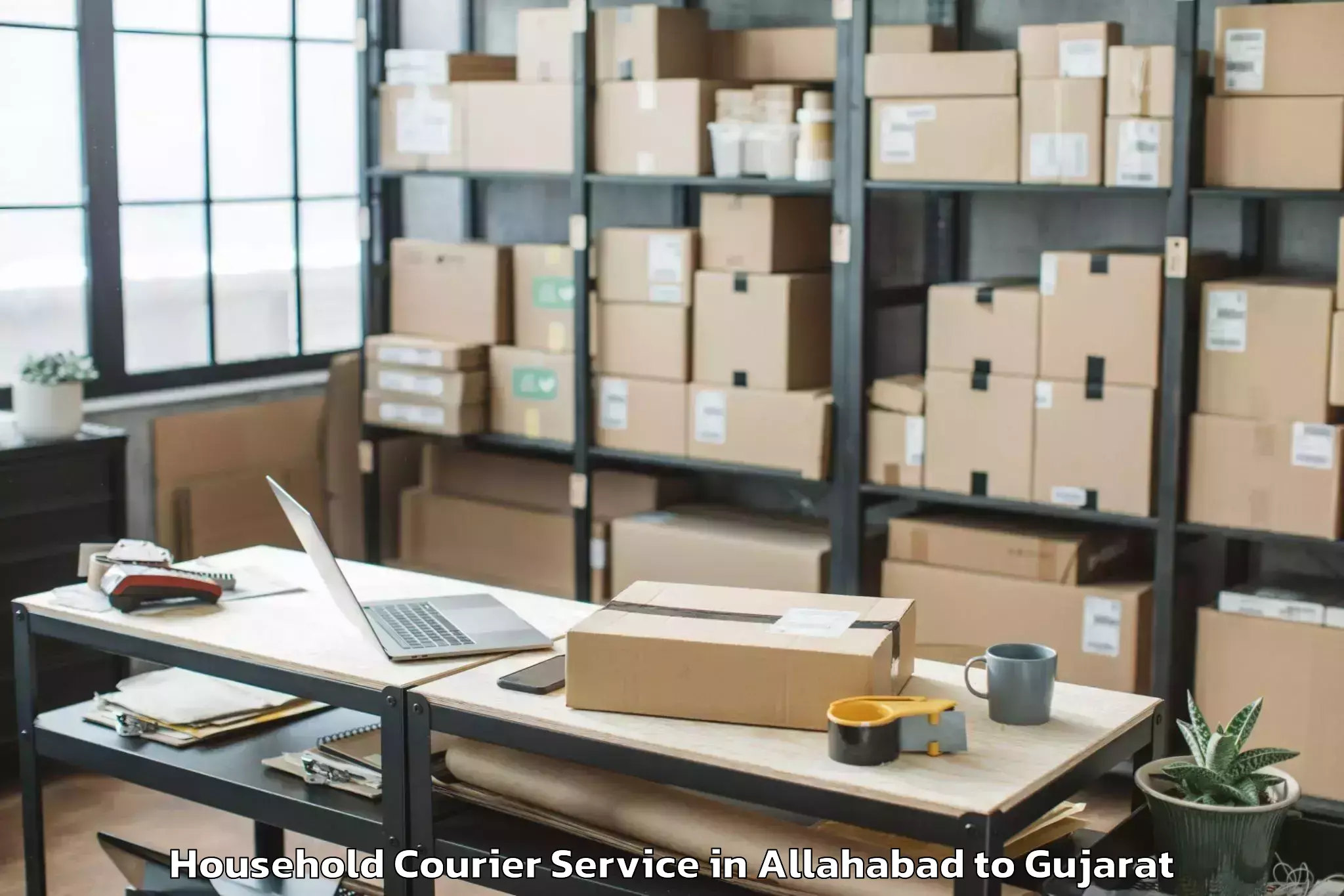 Trusted Allahabad to Pardi Household Courier